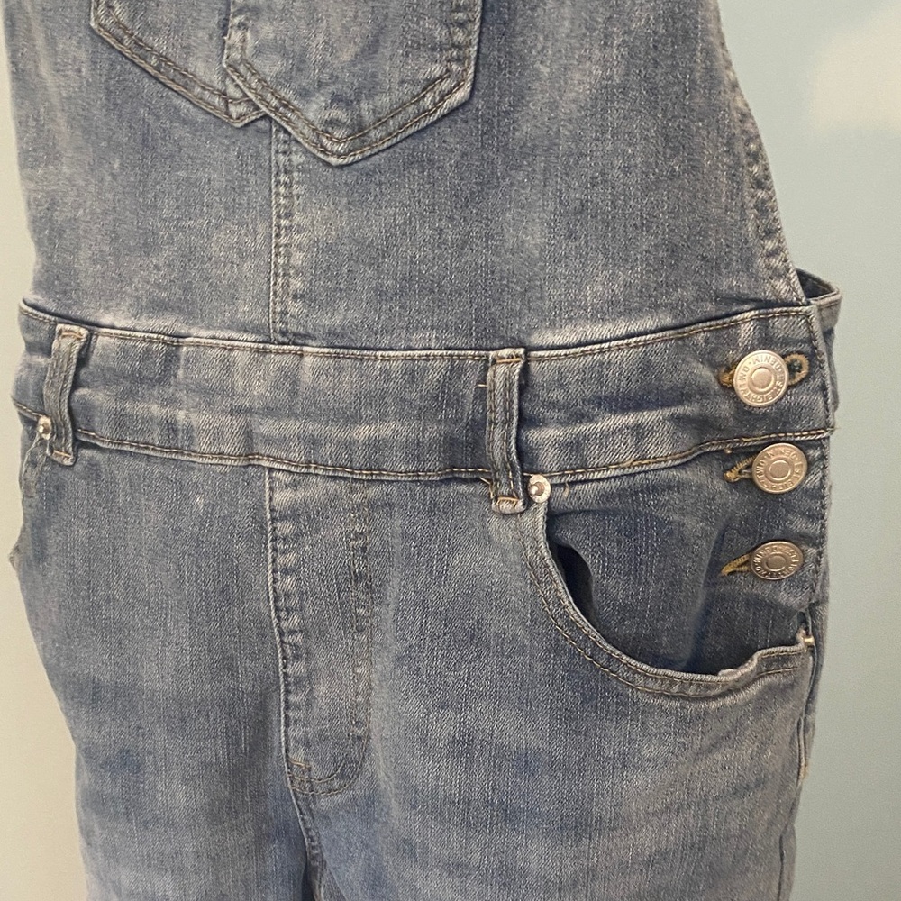 Denim Overalls with Pockets - Picture 7 of 11